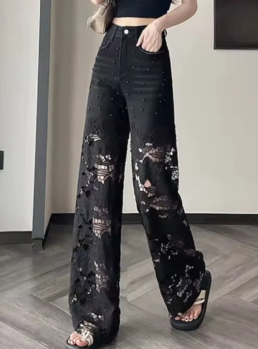 Jeans encaje Lokfy