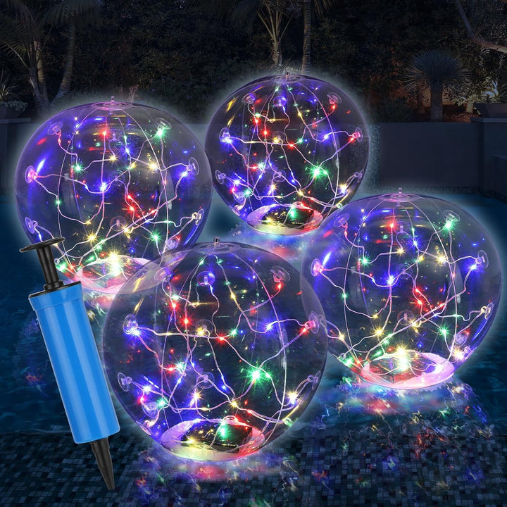 Luces flotantes para piscina alimentadas por energía solar