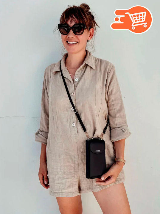 Cartera Billetera de Mano con Correa Cruzada