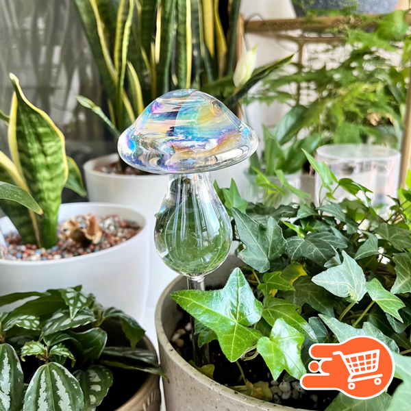 Gotero de vidrio con forma de hongo | 3 UNIDADES