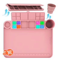 Kit para pintura de silicona con taza y paleta extraíble