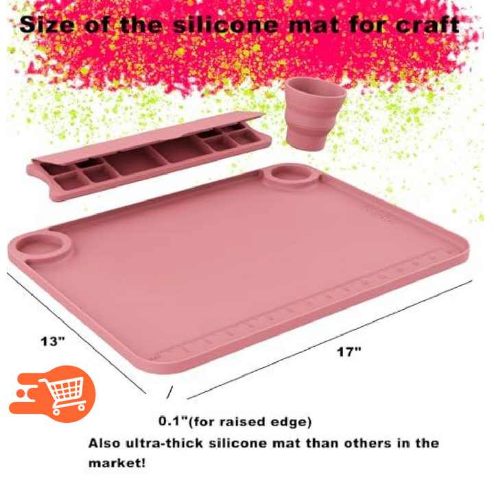 Kit para pintura de silicona con taza y paleta extraíble
