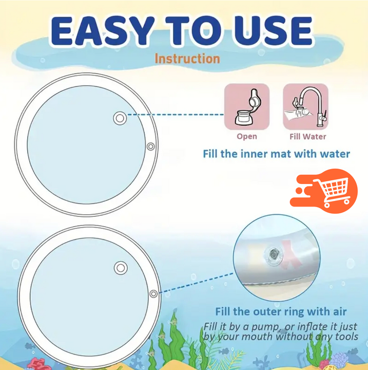 Cama de agua inflable para mascotas