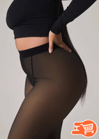 Mallas elásticas semitransparentes con forro de felpa cálida