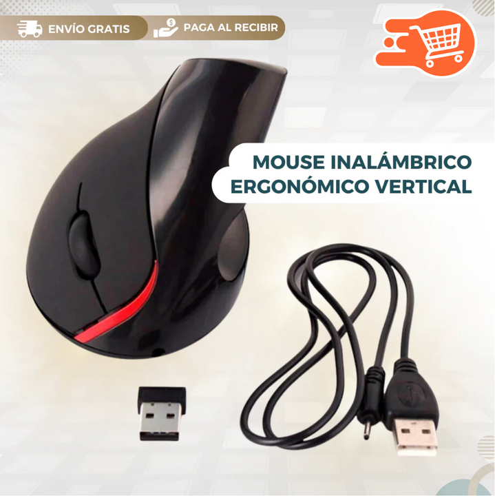 Mouse inalambrico ergonómico vertical Productos Esenciales
