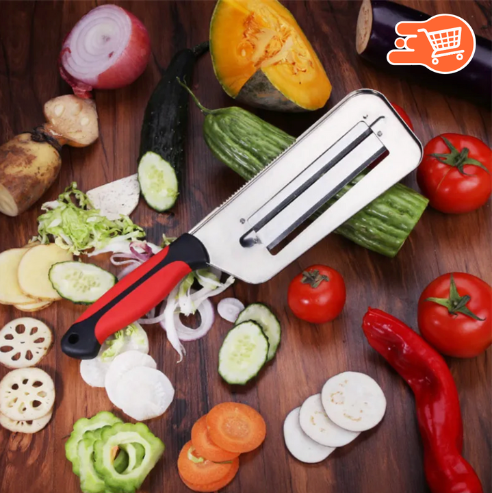 Cortador de verduras de doble hoja de acero inoxidable