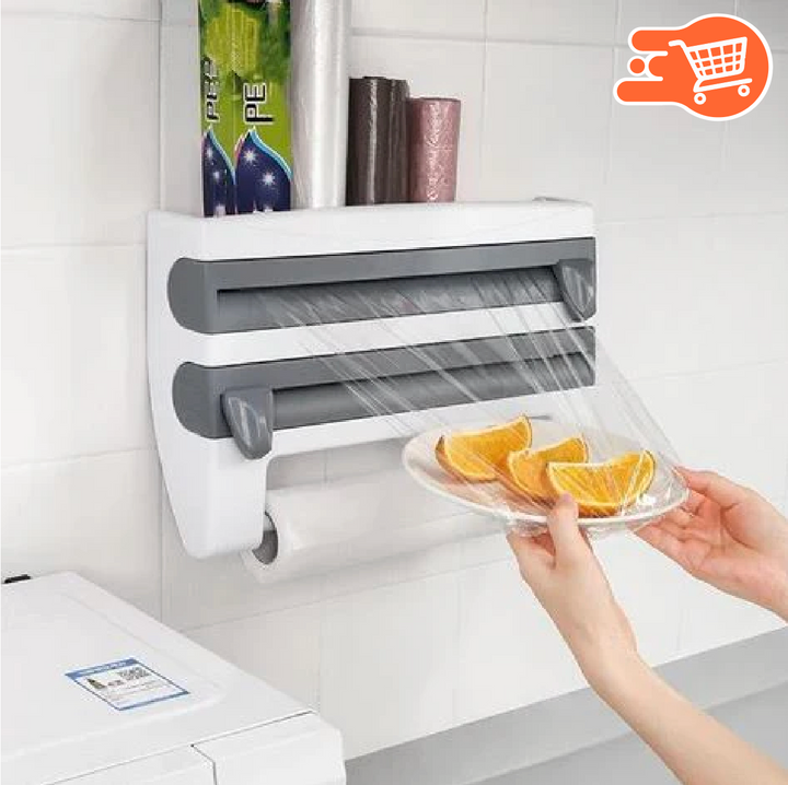 Organizador De Cocina 4 En 1 Porta Rollos