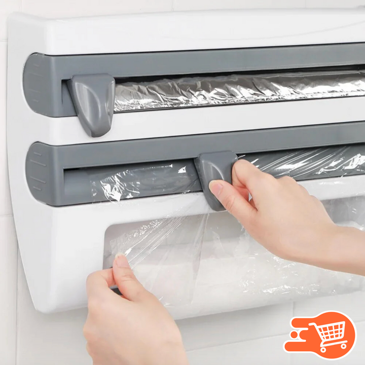 Organizador De Cocina 4 En 1 Porta Rollos