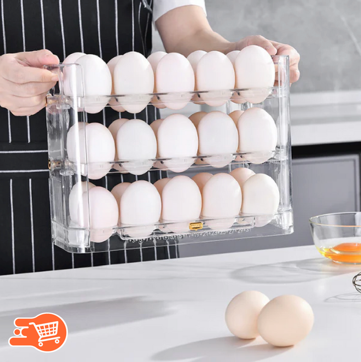 Organizador de Huevos de 3 Niveles (30 Puestos)