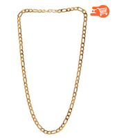 Collar de cadena fígaro gruesa Lost Souls con baño de oro de 18