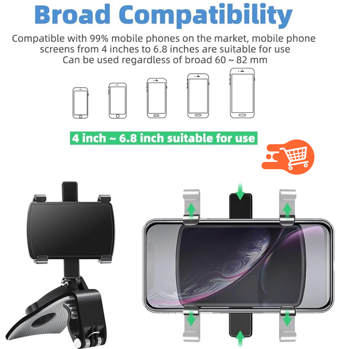 Soporte multifuncional para teléfono celular en el tablero del automóvil