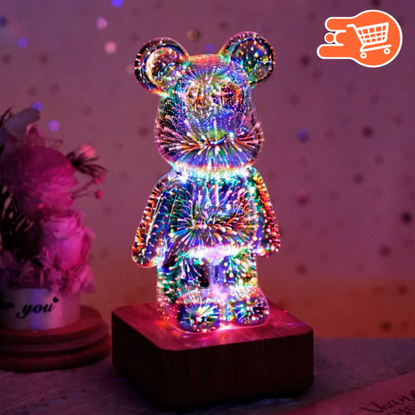 Oso de fuegos artificiales 3D