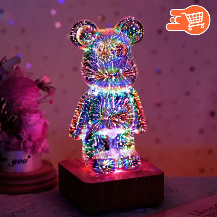 Oso de fuegos artificiales 3D