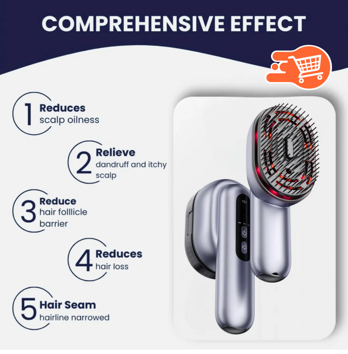 Peine de Masaje Eléctrico con Terapia de Luz Roja