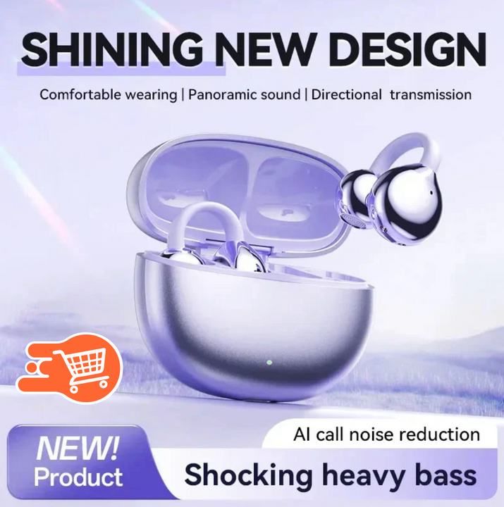 Nuevos auriculares Bluetooth ligeros de clip abierto