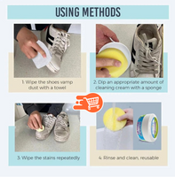Crema limpiadora de manchas de zapatos