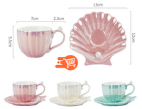 Juego de tazas concha | 3 unidades