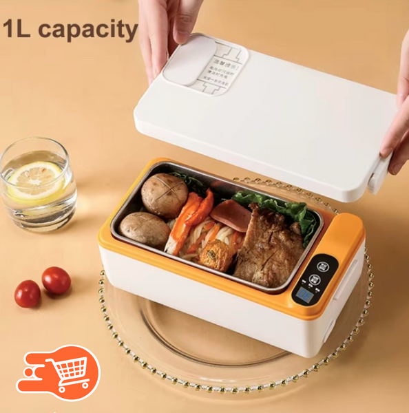 Fiambrera con calefacción inalámbrica de 1000 ml, 9600 mAh, recargable por USB