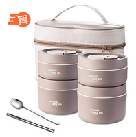 Kit de Lonchera Termica Lunchbox | 4 Recipientes