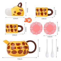 Juego de tazas de Jirafas