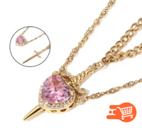 Collares corazón y espada