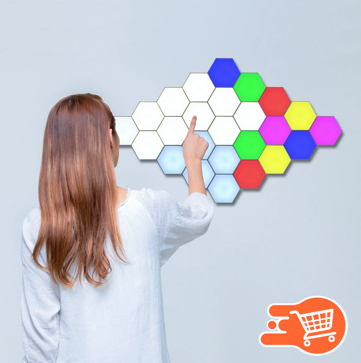 6 luces LED hexagonales