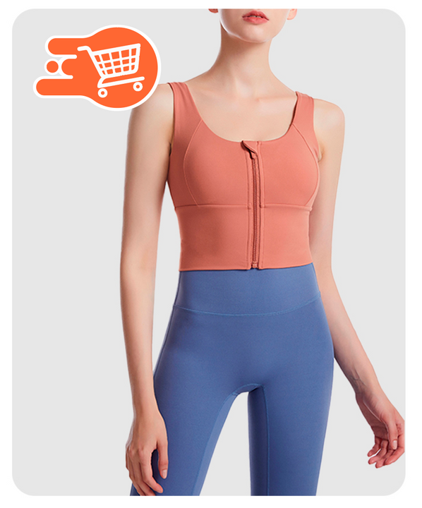 Top Deportivo con Cremallera Frontal |PACK X 2