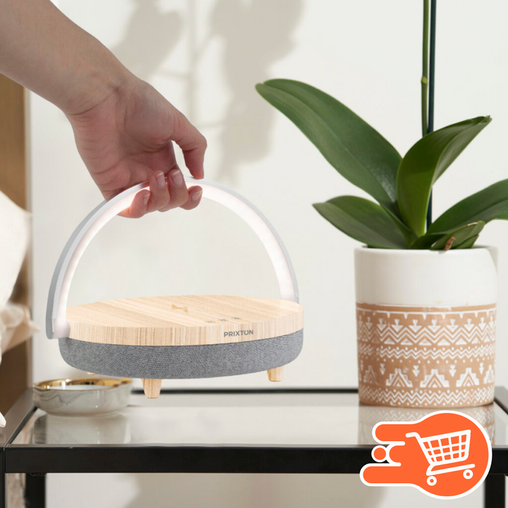 Altavoz de madera clara