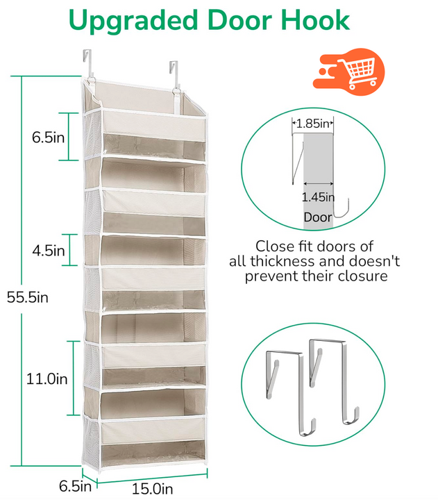 ULG Paquete de 1 organizador para puerta