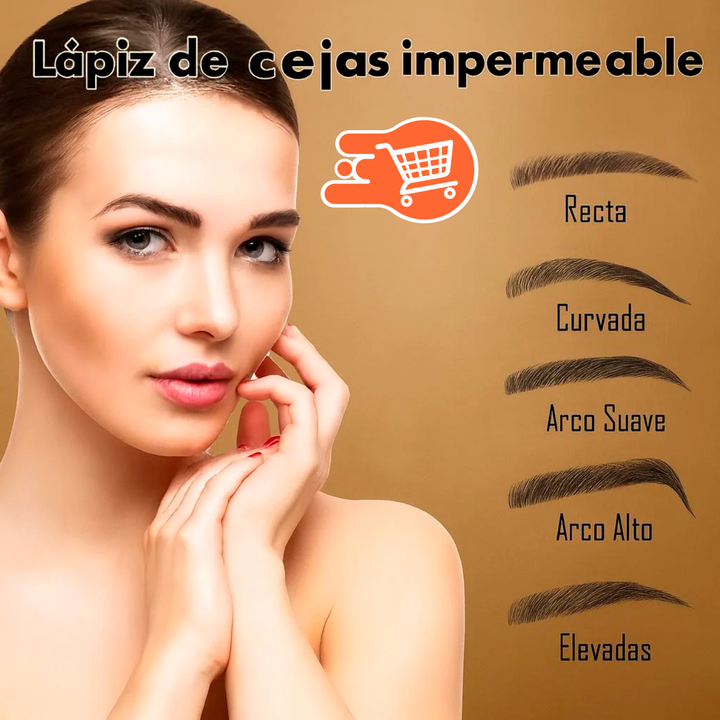 3 Unidades Lápiz de cejas impermeable con acabado natural
