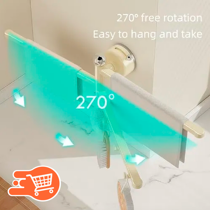 Barra Giratoria De Toallero De Cocina Con Ventosa