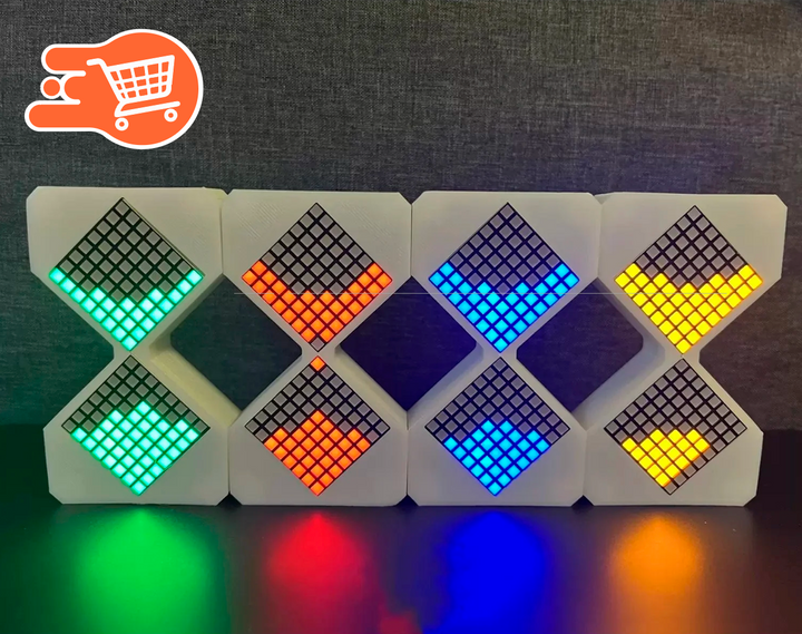 Reloj de arena electrónico impreso en 3D