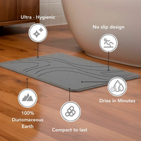 Tapete de piedra de diatomeas orgánico ultra absorbente