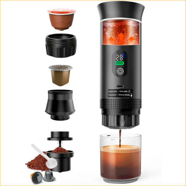 máquina de café portátil eléctrica inalámbrica 3 en 1
