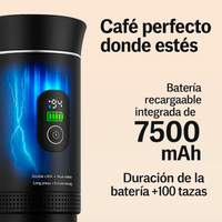 máquina de café portátil eléctrica inalámbrica 3 en 1