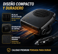 Calefactor y Desempañador Portátil para Auto
