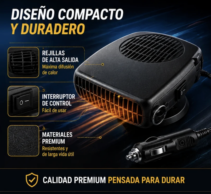 Calefactor y Desempañador Portátil para Auto