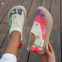 Zapatillas sin cordones con estampado artístico