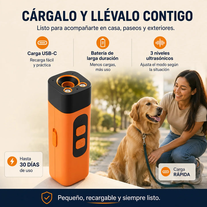 Control Ultrasónico Antiladridos para Perros