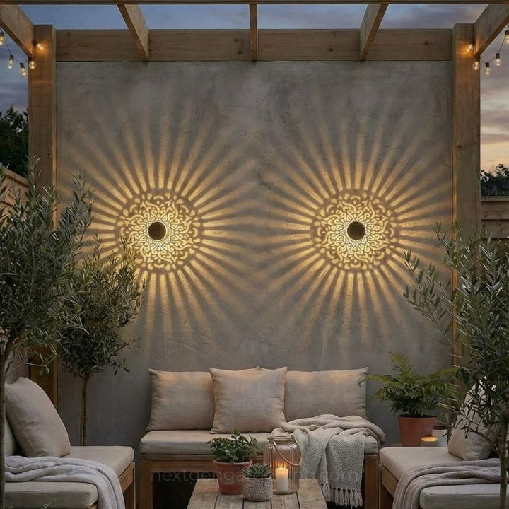 Luces solares decorativas con forma de mandala