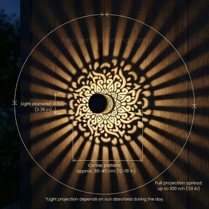 Luces solares decorativas con forma de mandala