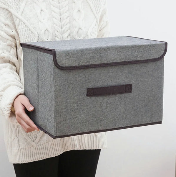 Cajas Organizadoras De Tela Plegables Con Tapas