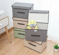 Cajas Organizadoras De Tela Plegables Con Tapas