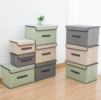 Cajas Organizadoras De Tela Plegables Con Tapas