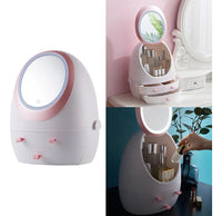 Organizador de maquillaje Flamingueo con luz LED y espejo