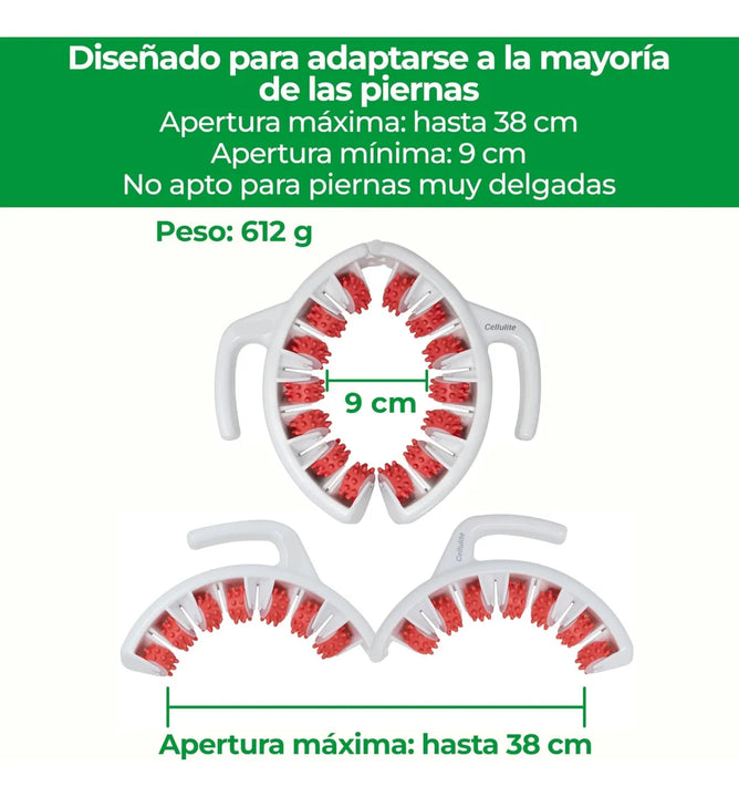 Rodillo masajeador de silicona para celulitis