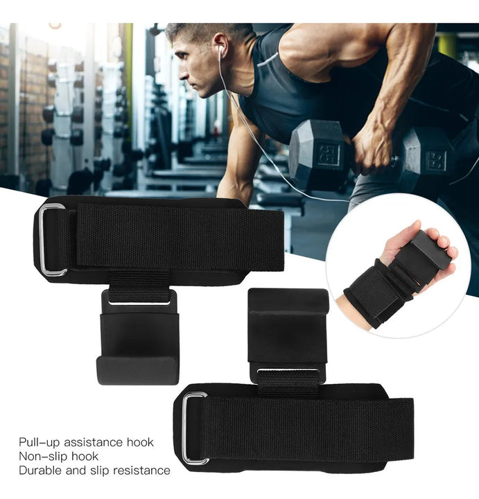 Straps Ganchos de acero para levantamiento de pesas - Muñequeras Gym