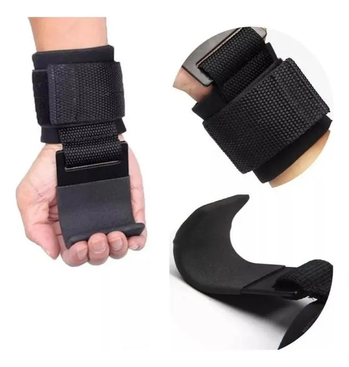 Straps Ganchos de acero para levantamiento de pesas - Muñequeras Gym