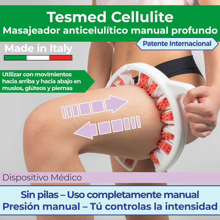 Rodillo masajeador de silicona para celulitis