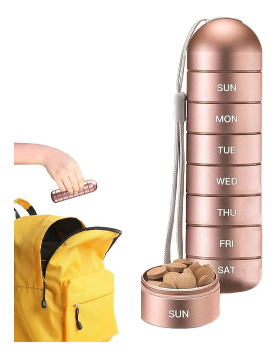 Pastillero semanal portátil impermeable